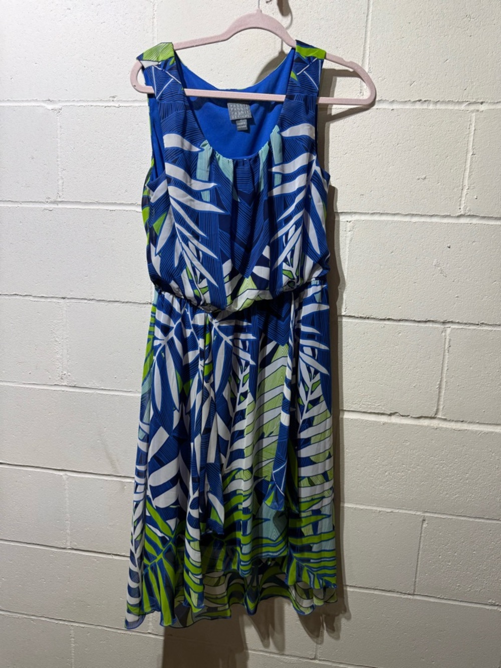 Rabbit Rabbit Rabbit Blue, Green & White Printed Midi Dress